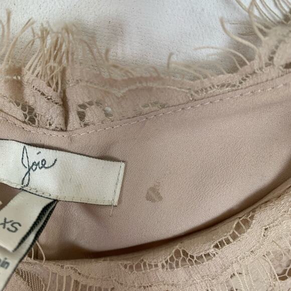 Joie Rori Sleeveless Lace Dress Mushroom Nude Extra Small - Picture 5 of 10